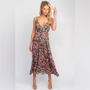 RESA Colorful Floral Midi Dress